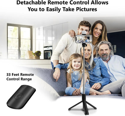 Cmybabee Selfie Stick, Tripod, 40In Retractable  with Remote, 2 Level Fill Light, Selfie Tripod for Iphone Android