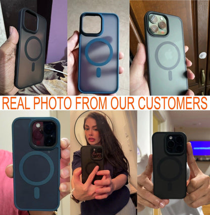 For Iphone 17 16 15 14 13 12 Pro Max Air Frost Case Mag Safe Shockproof Cover